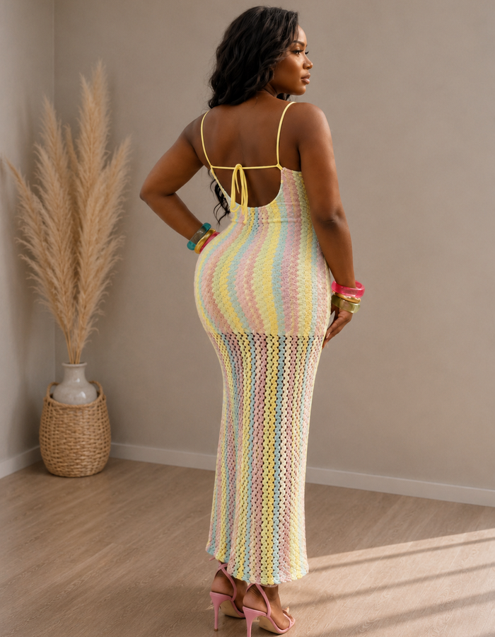 Cotton Candy Crochet Maxi-pastel