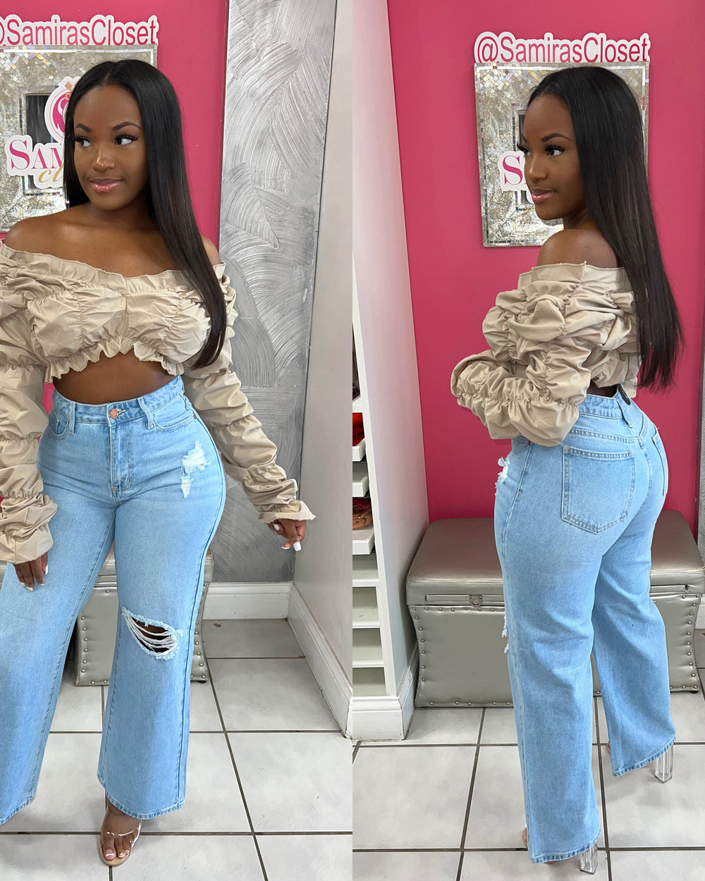 Diva Wide Leg Denim-Light Blue Wash