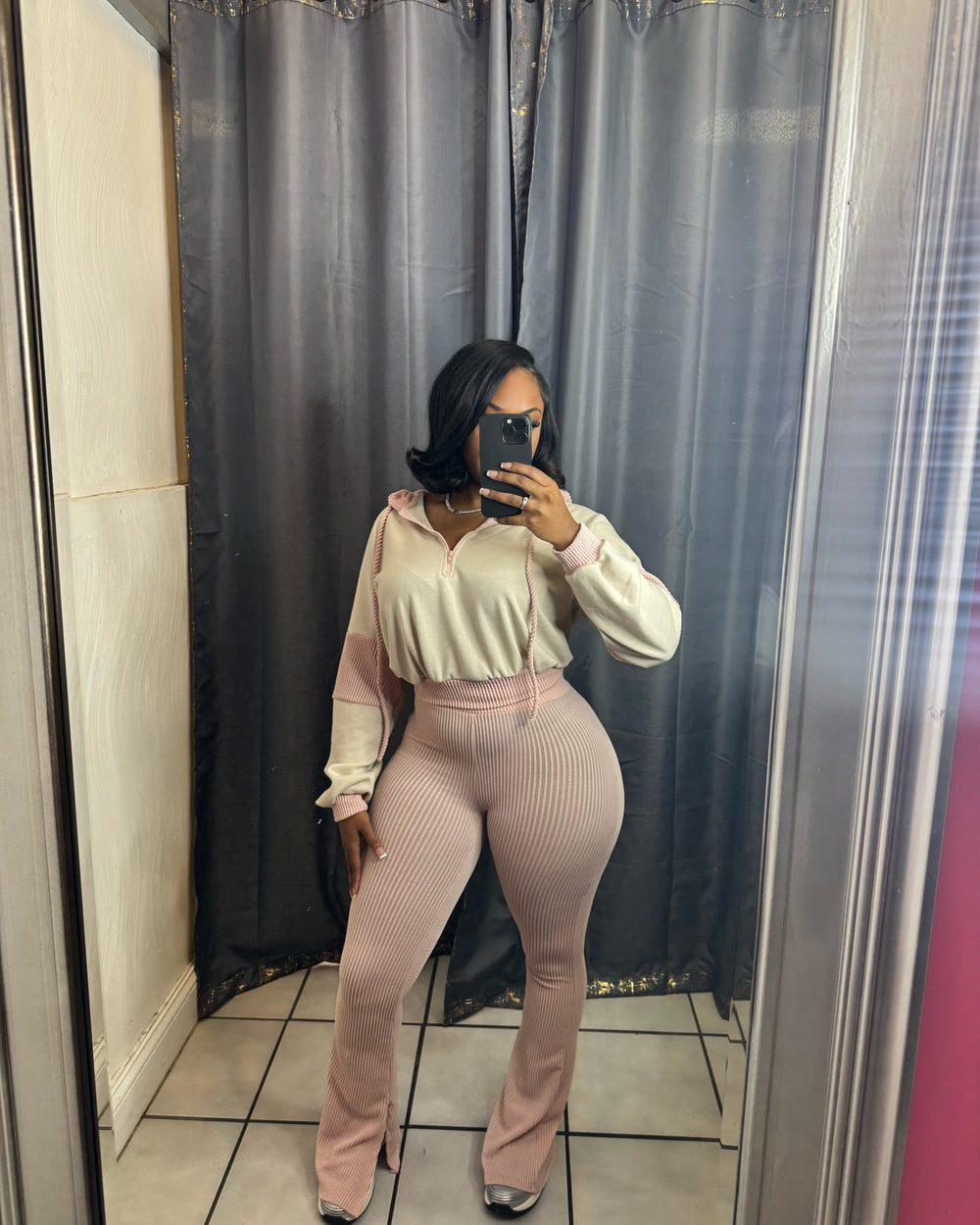Game Day Pants Set-Baby Pink