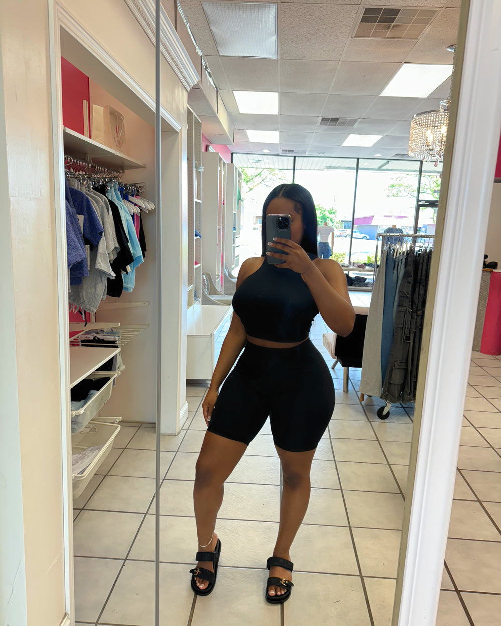 Chill Day Biker Set-Black