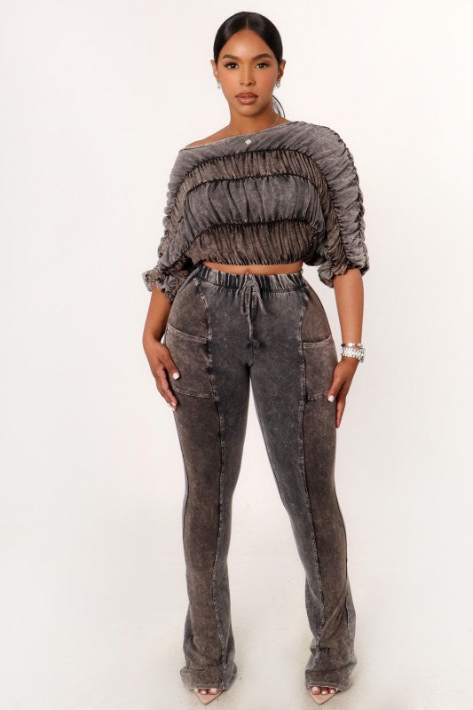 Crush Hour Pants Set-Black