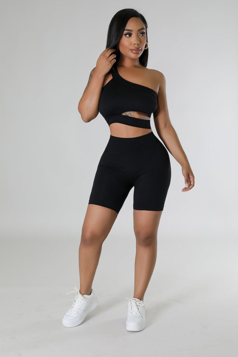 Peek-A-Boo Biker Set-Black