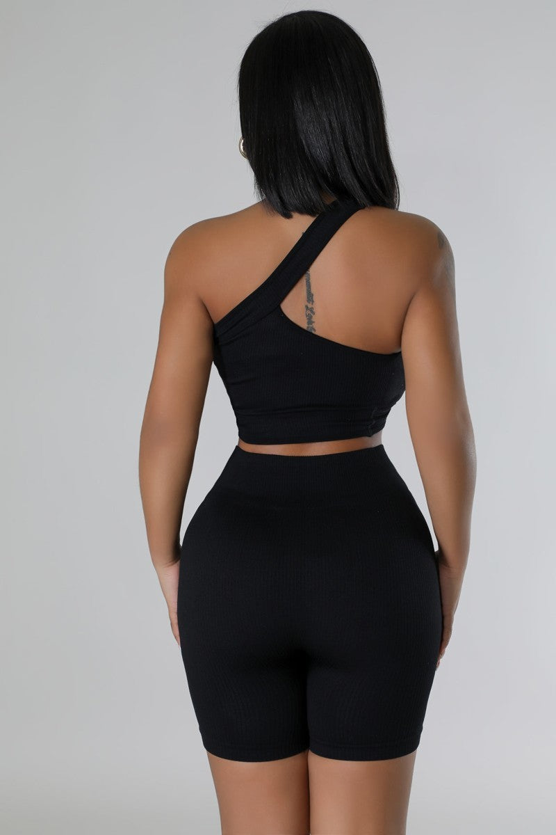 Peek-A-Boo Biker Set-Black