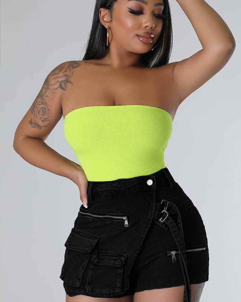 Hot Stuff Denim Shorts-Black