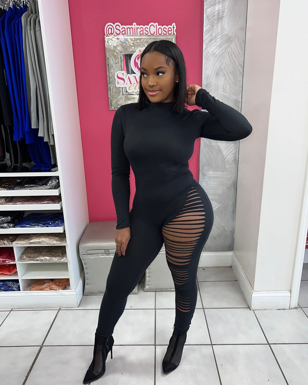 Riley Ripped Jumpsuit Long sleeve