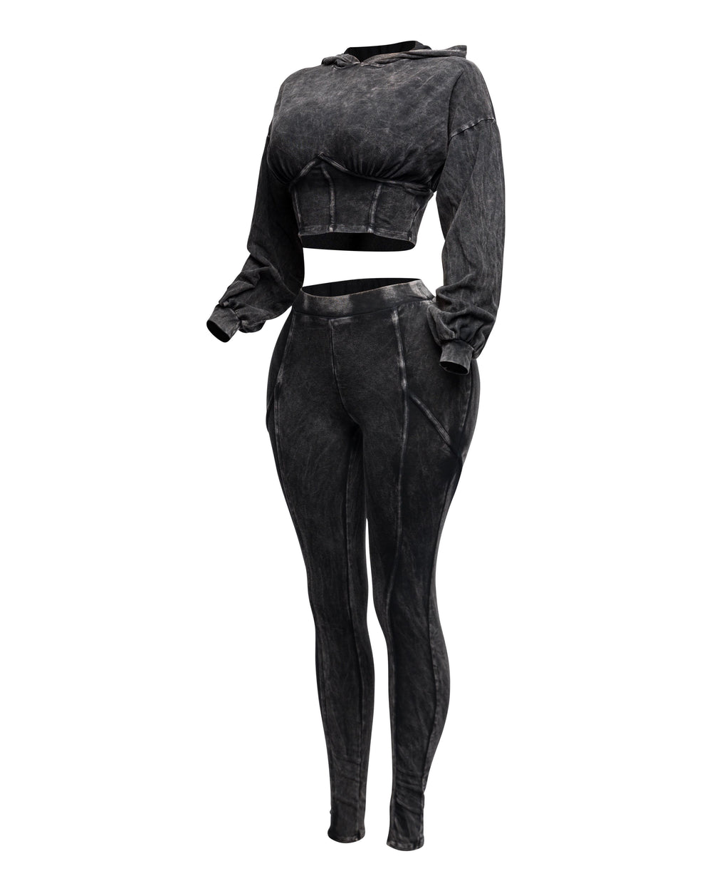 Limited Edition Hooded Legging Set-Charcoal