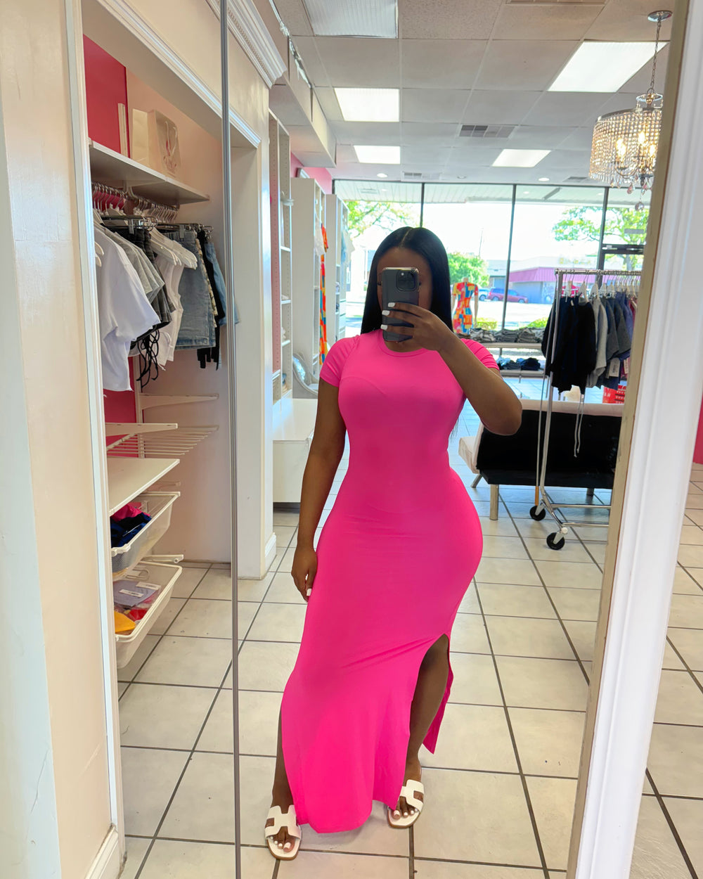 Simple Saturday Maxi Dress-Pink