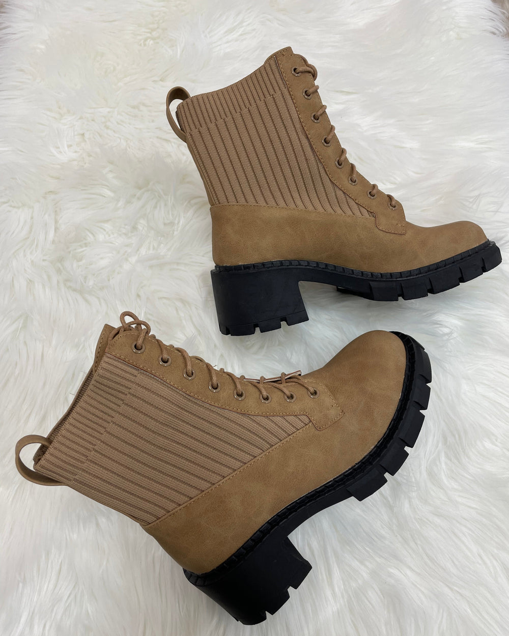Karrah Combat Boot-Taupe