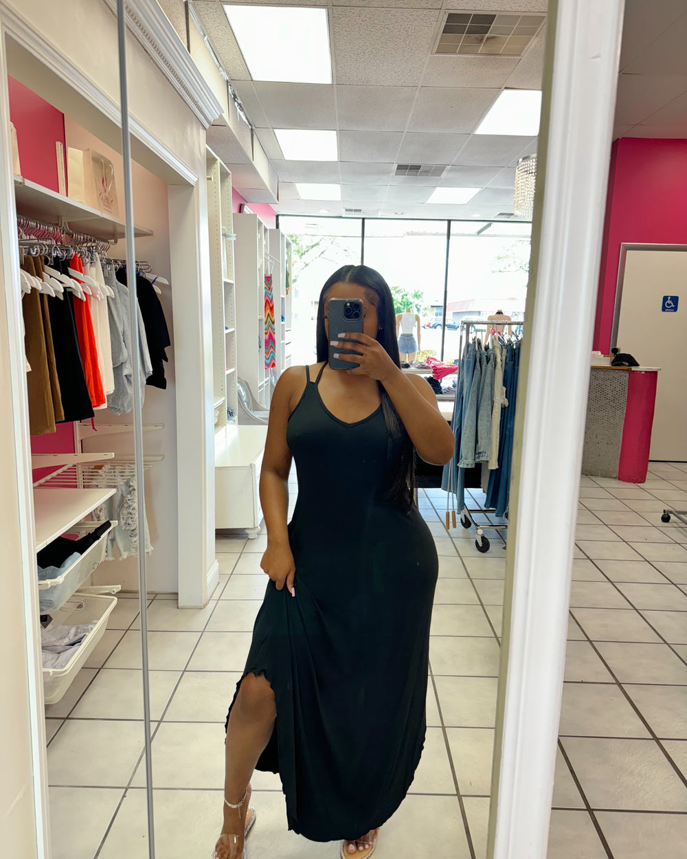Jasmine Cami Dress-Black