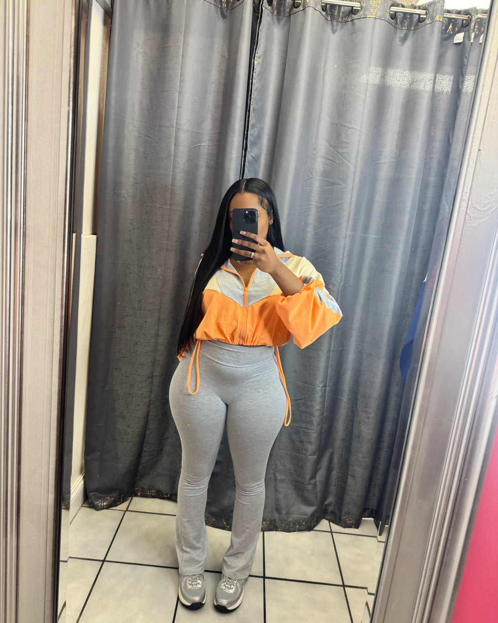 Never Blend In Flare Leg Pants Set-Yellow/Grey