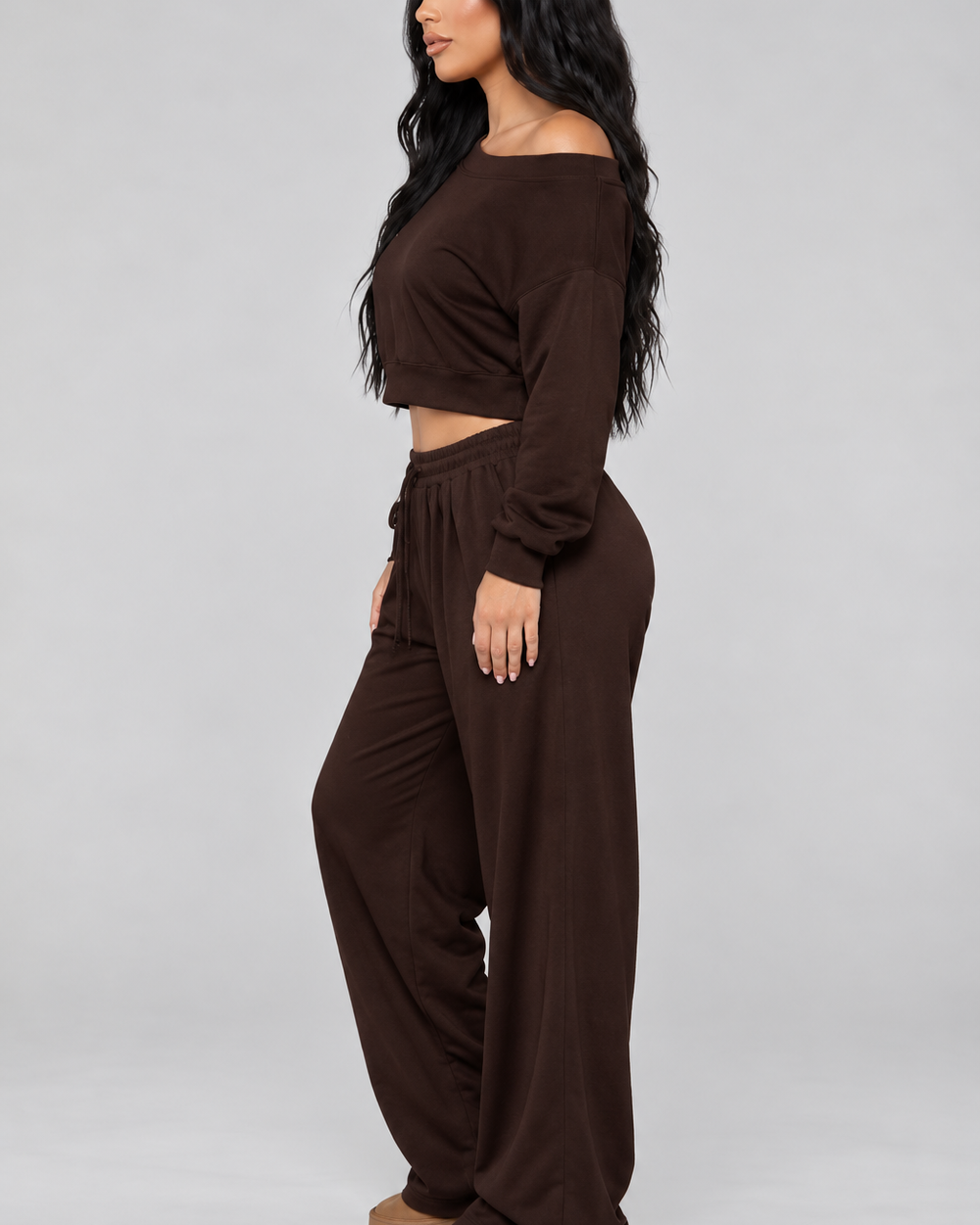 Slouch & Chic Lounge Set-Chocolate