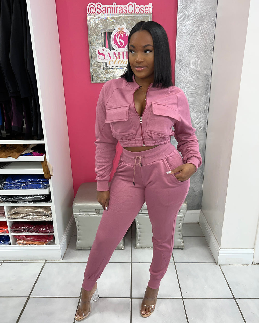 On The Go Jogger Set-Mauve