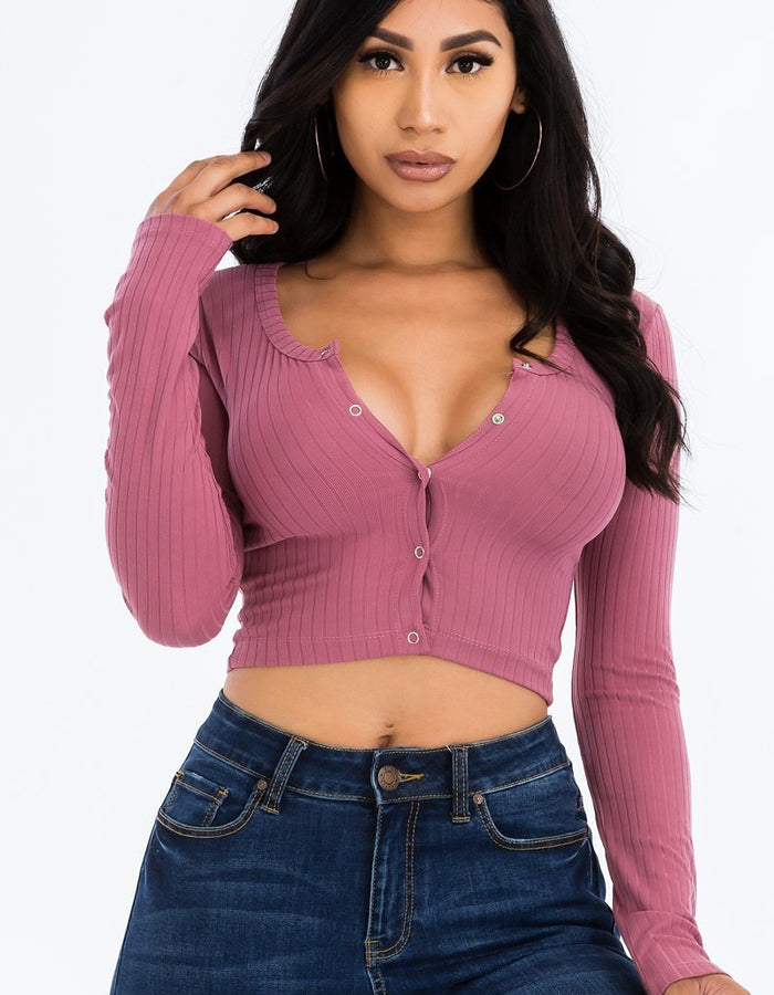Modern Day Top-Dark Mauve