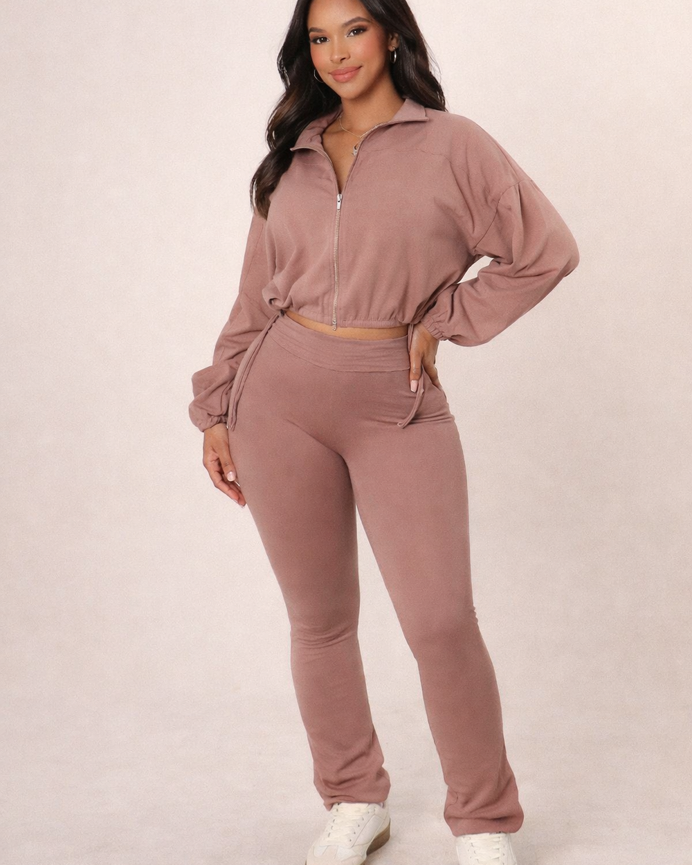Night Shift Pants Set-Mocha