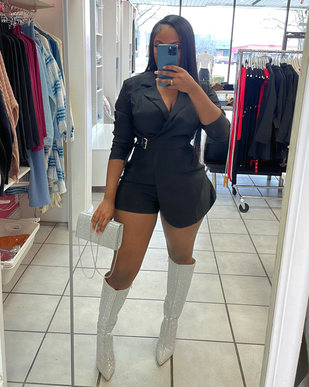 Im In Charge Blazer Romper