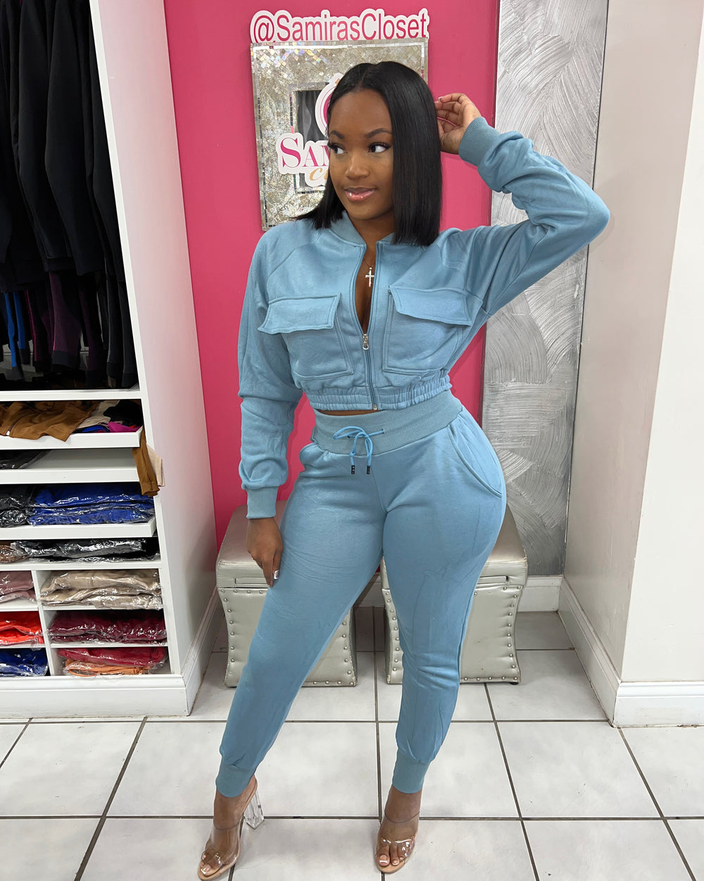 On The Go Jogger Set-Teal
