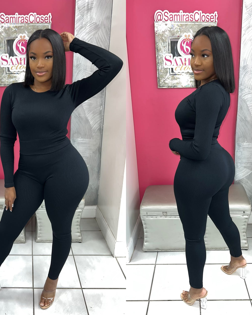 Kick Back Legging Set-Black