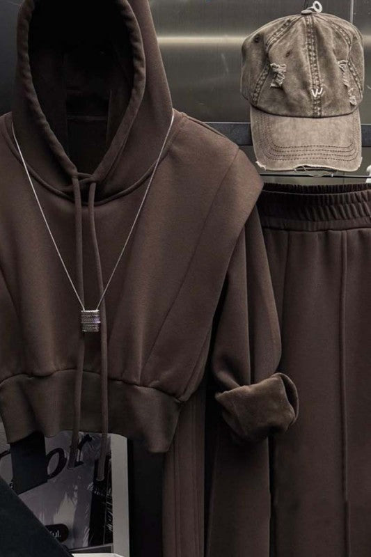 Major Moves Sculpted Jogger Set-Brown
