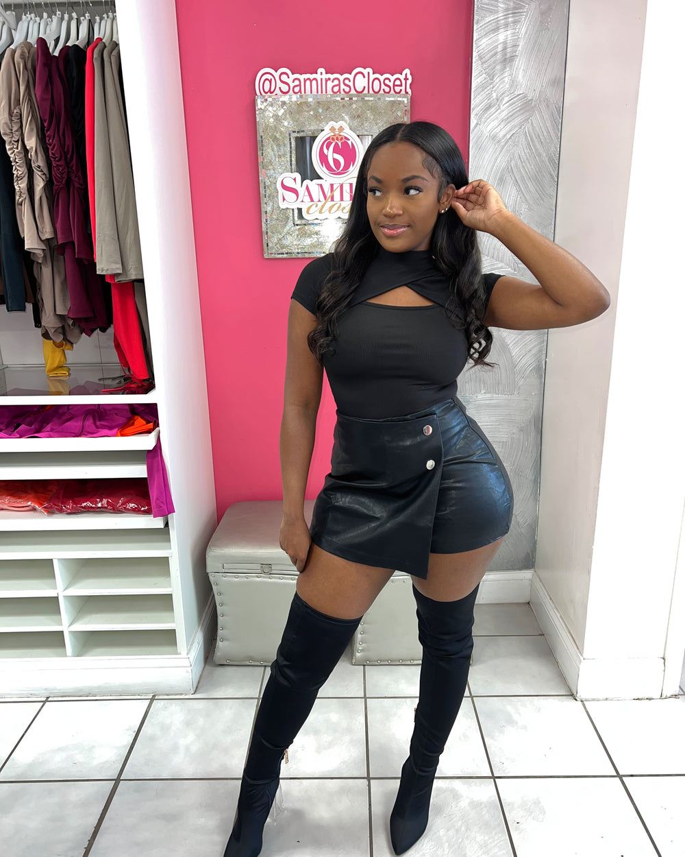 Aniya Cut Out Top-Black