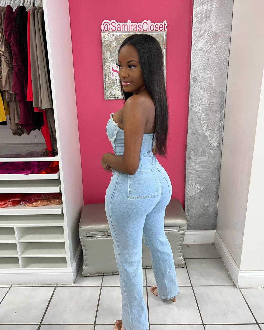 Too Fly Denim Jumpsuit
