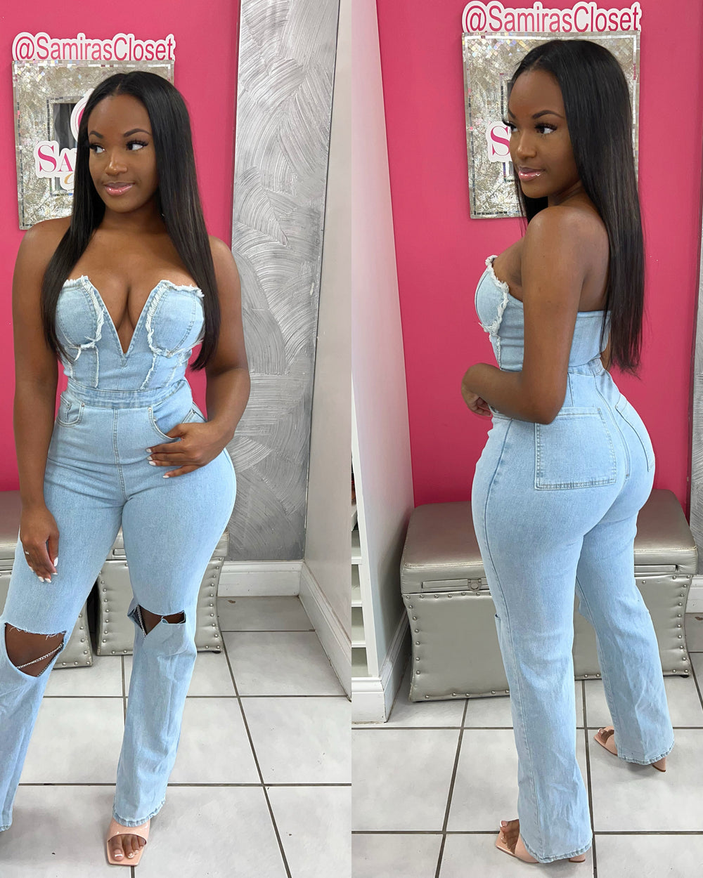 Too Fly Denim Jumpsuit