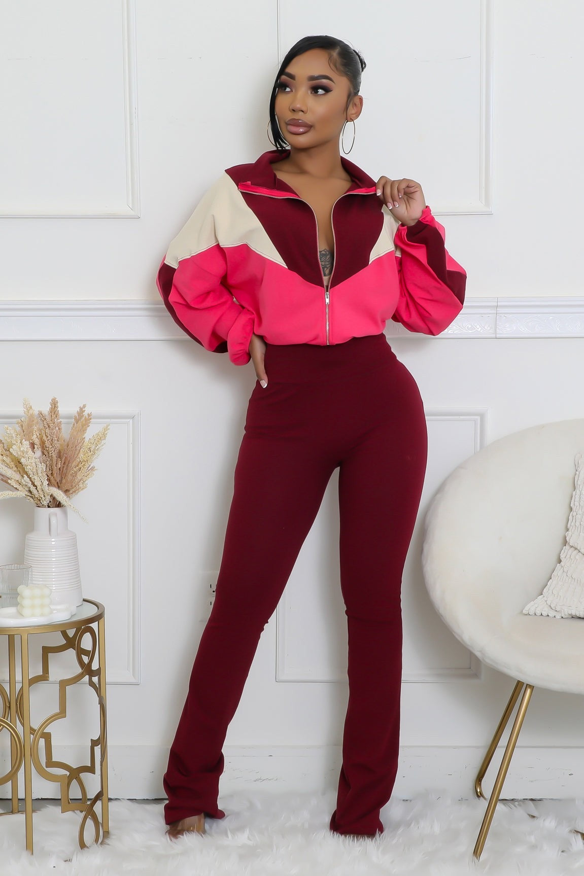Fall Fever Active Set-Burgundy