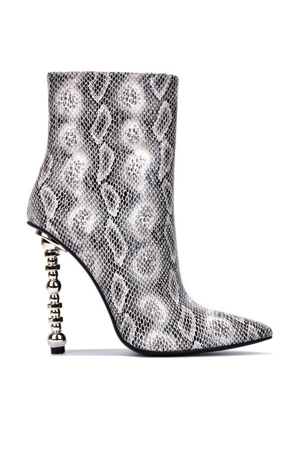 Shelly Snake Print Bootie