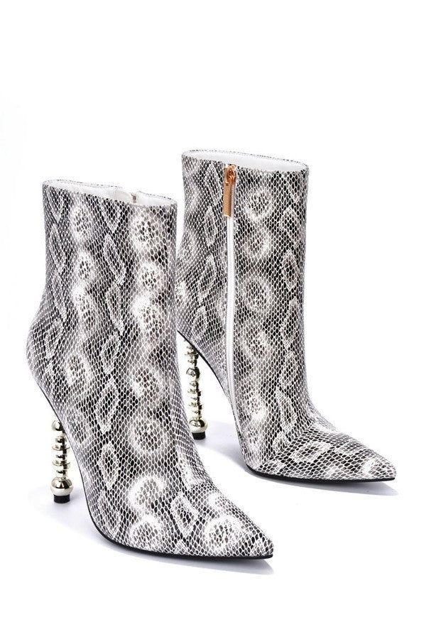 Shelly Snake Print Bootie