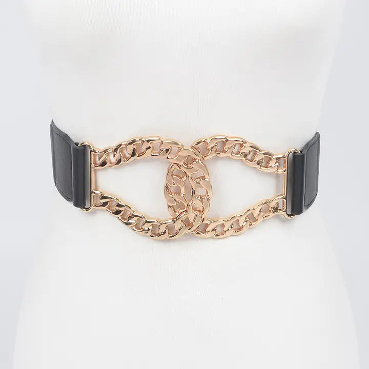 Chain Buckle Stretch Belt