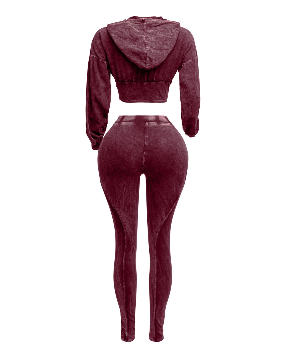 Limited Edition Hooded Legging Set-Burgundy