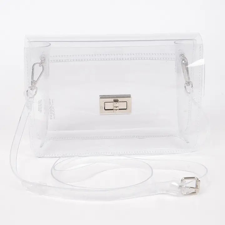 Chic Transparent Flap Women's Clutch Bag