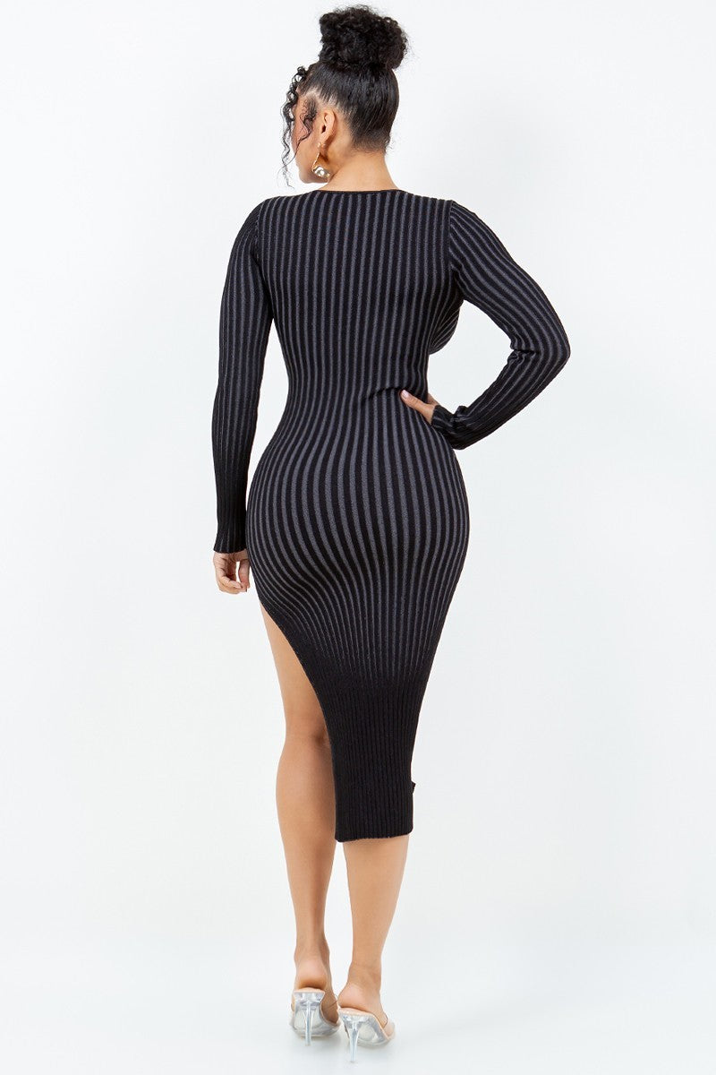 Body Serve Midi Dress-Black