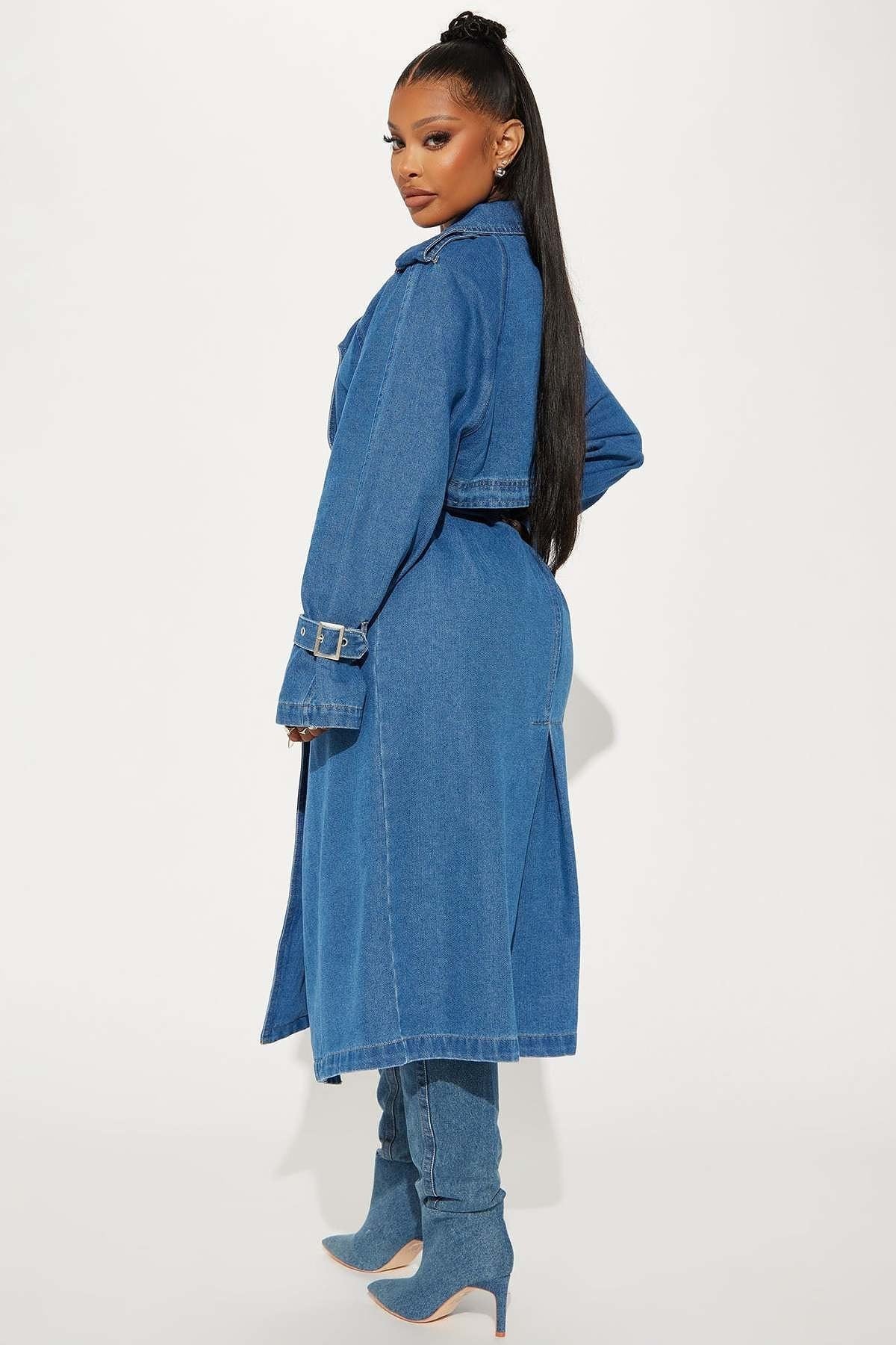 After Hours Denim Trench Jacket