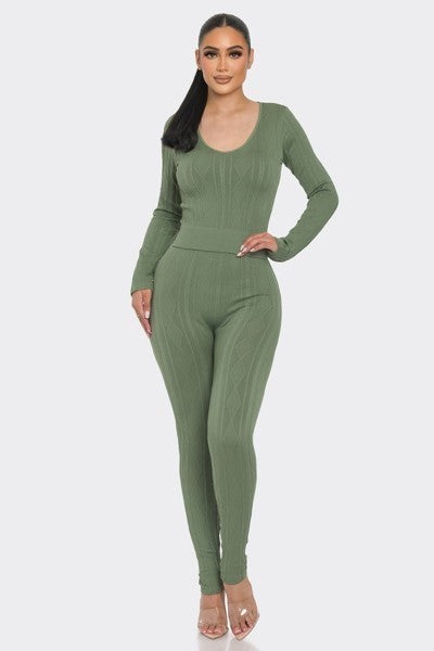Jet Lag Lounge Set-Olive