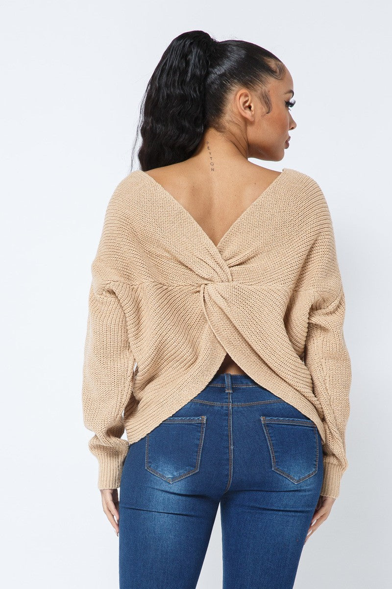 It's Twisted Sweater-Tan