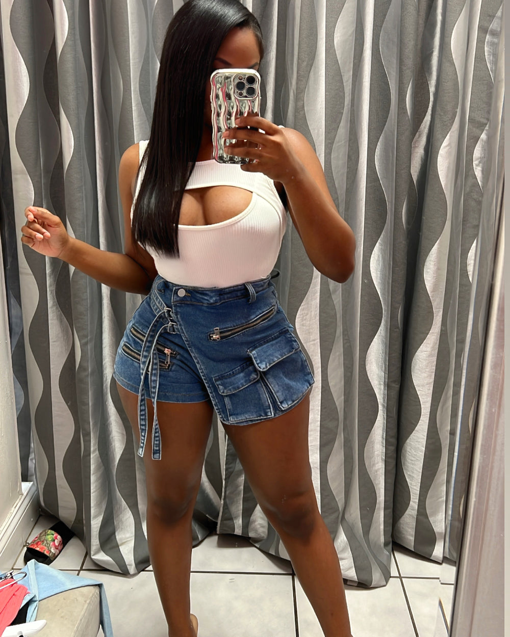 Mulatto Pocket Denim Shorts