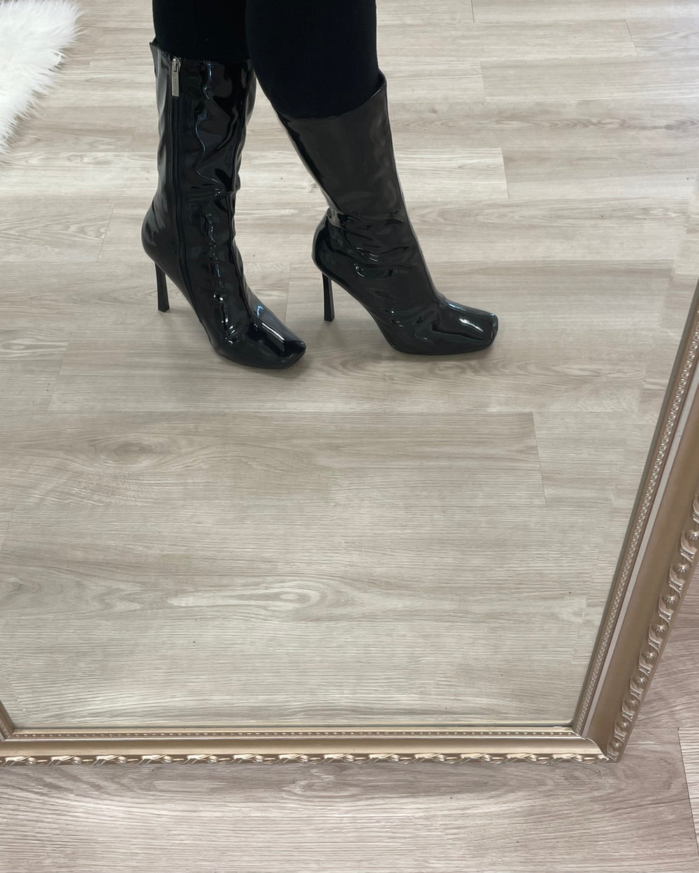 Carmen Patent Bootie - Black