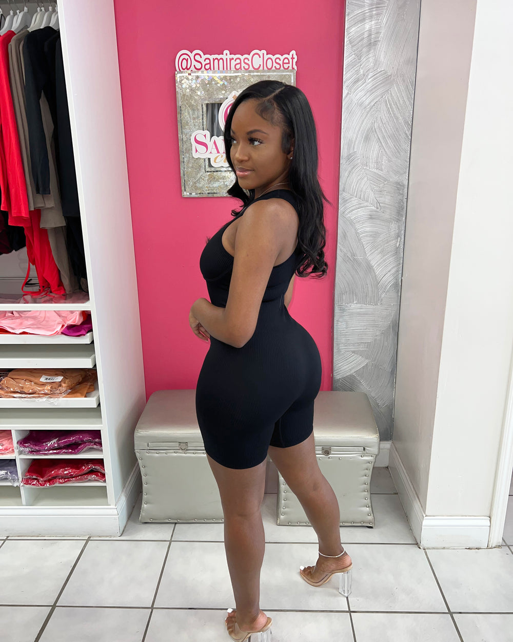 Snatch My Body Romper-Black