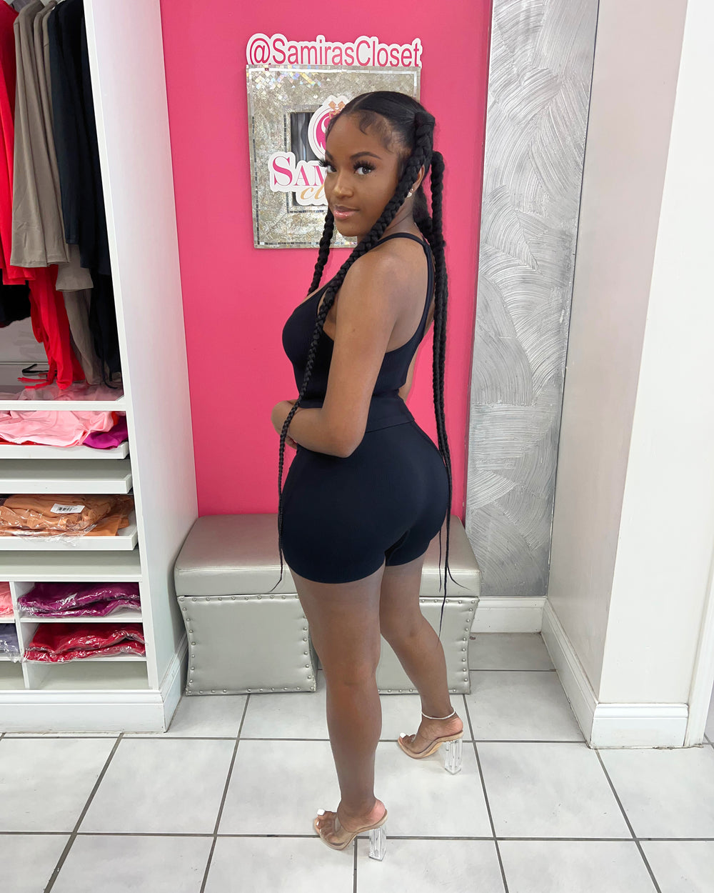 Everyday Biker Short Set-Black