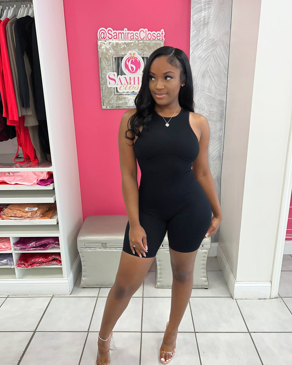 Snatch My Body Romper-Black