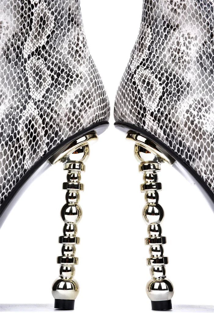 Shelly Snake Print Bootie