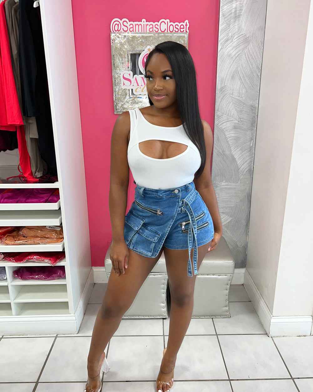 Mulatto Pocket Denim Shorts