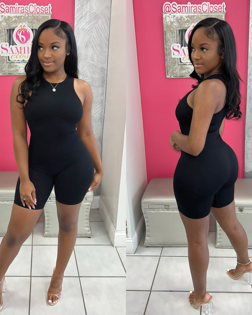 Snatch My Body Romper-Black