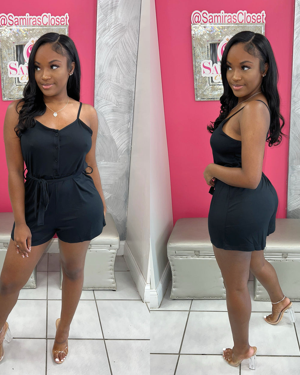 High Class Romper-Black