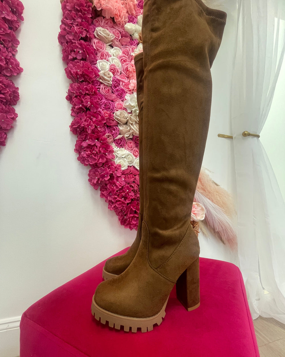 Leslie Tall Boots-Chestnut