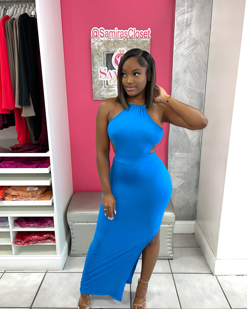 Maya Tieback Maxi Dress-Royal Blue – Samira's Closet