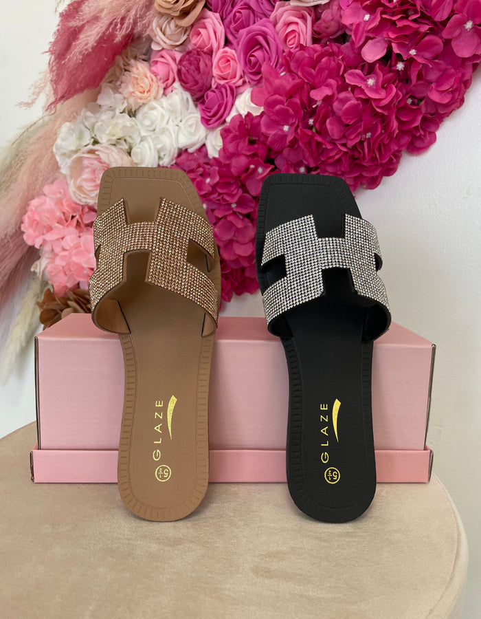 Minnie Slides-Rose Gold