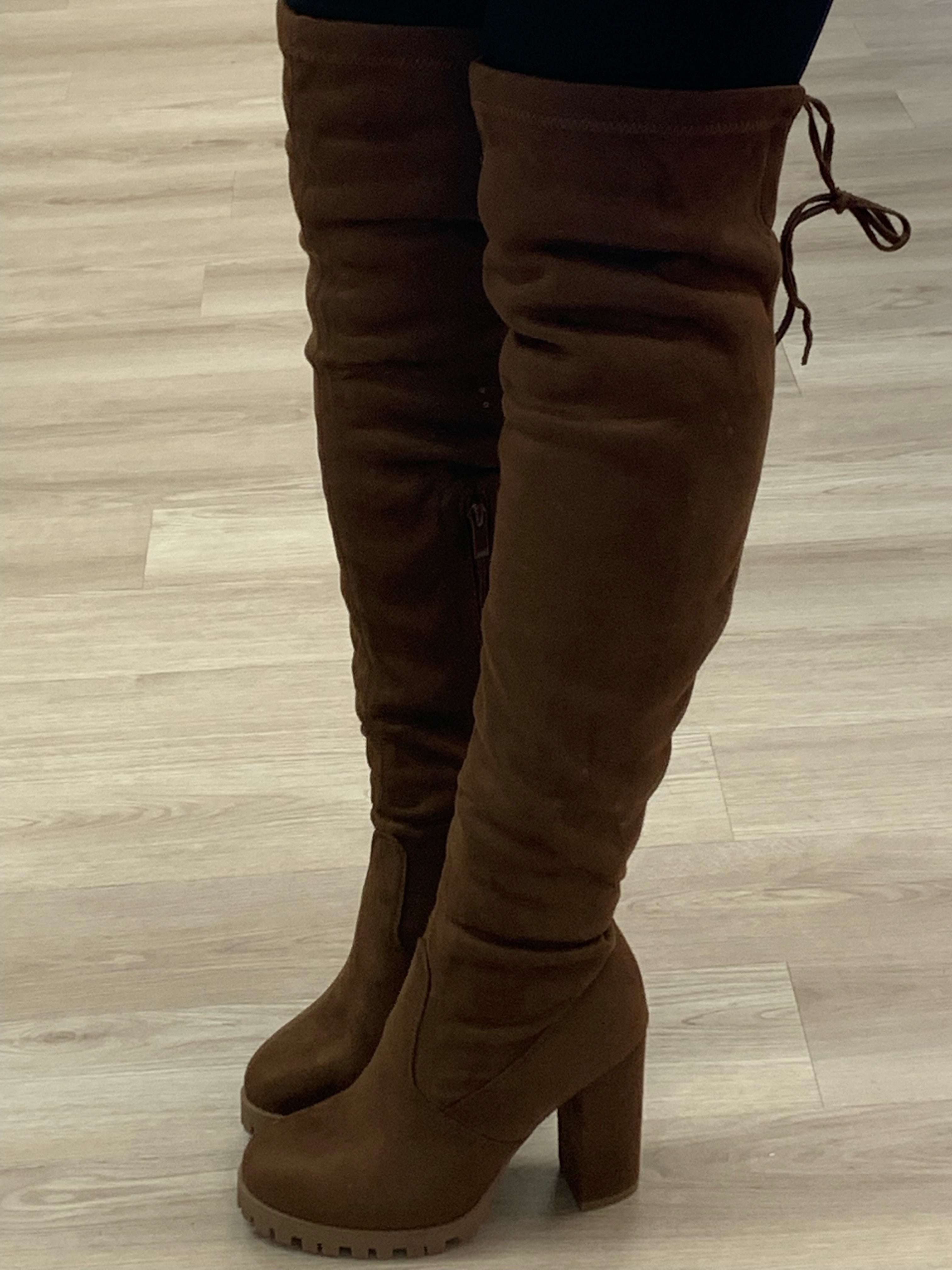 Leslie Tall Boots-Chestnut