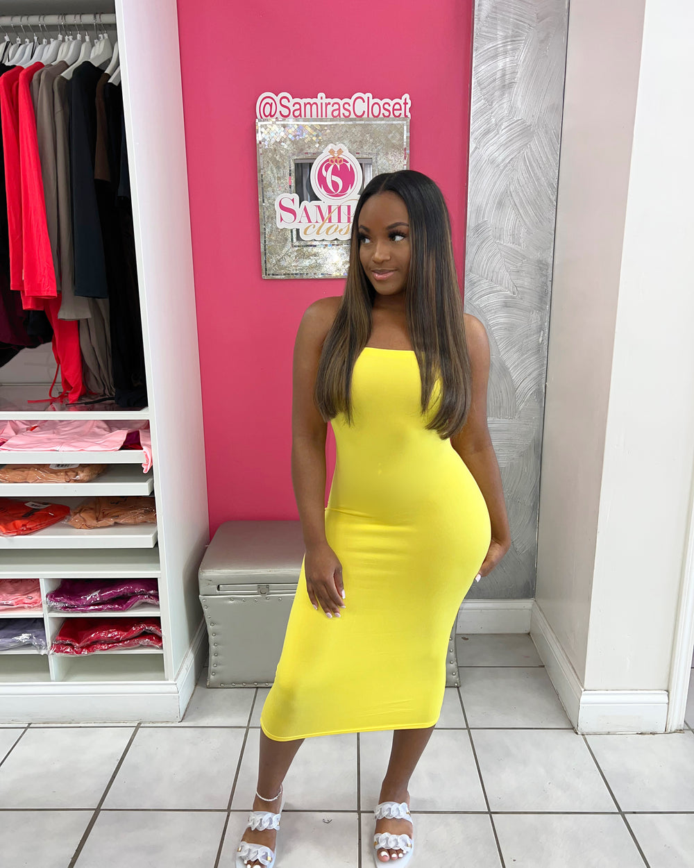 Tube Bodycon Dress-Yellow