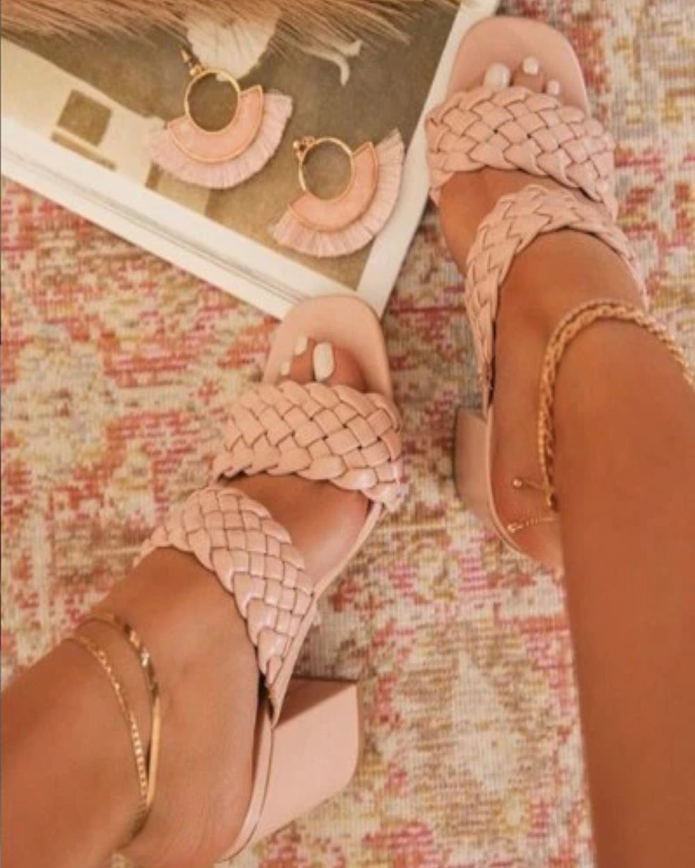 Mindie Braided Heel-Nude